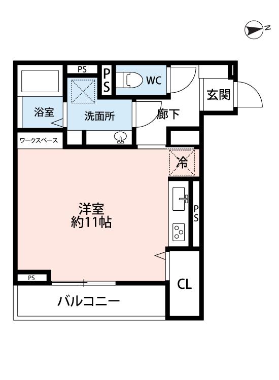 RIVER SYO(ワンルーム/1階)の間取り写真