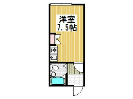 コーポM.T(ワンルーム/1階)の間取り写真