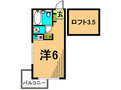 アイディ田園調布(ワンルーム/3階)の間取り写真