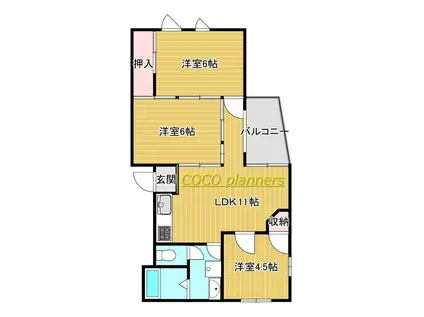 YUI-5(3LDK/3階)の間取り写真