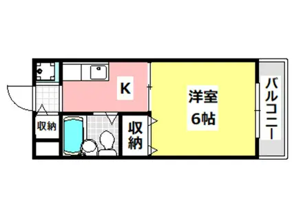 ゼンコウコーポラス2号館(1K/3階)の間取り写真