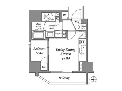 ACP RESIDENCE錦糸町(1LDK/10階)の間取り写真
