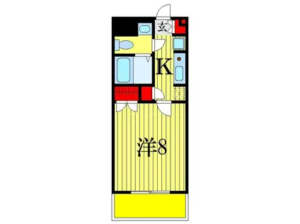 パークフィールド市川(1K/3階)の間取り写真