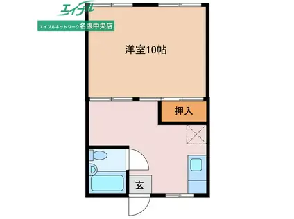 丸之内ビル(1DK/3階)の間取り写真