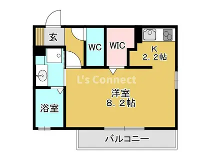 DROOM八乙女中央D棟(1K/1階)の間取り写真