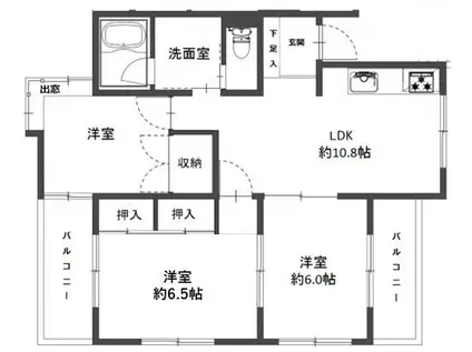 PLENDY前野町(3LDK/3階)の間取り写真