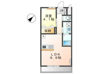 コンフォルト(1LDK/2階)の間取り写真