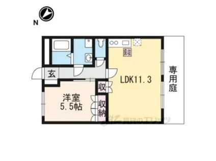 カーサ ソラーレ(1LDK/1階)の間取り写真