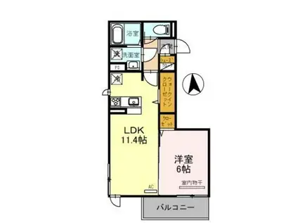 D-ROOM宇須 輝(1LDK/3階)の間取り写真