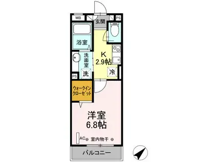 コンフォール新横濱Ⅰ(1K/3階)の間取り写真