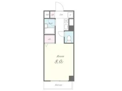 コンフォール勝どき(ワンルーム/5階)の間取り写真