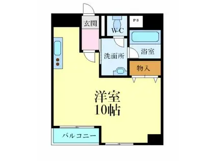 KEIマンション(ワンルーム/7階)の間取り写真