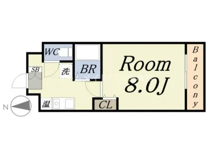 メゾンド ラフィネ(1K/7階)の間取り写真