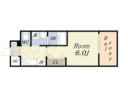 ファーストフィオーレグランフォート(1K/4階)の間取り写真