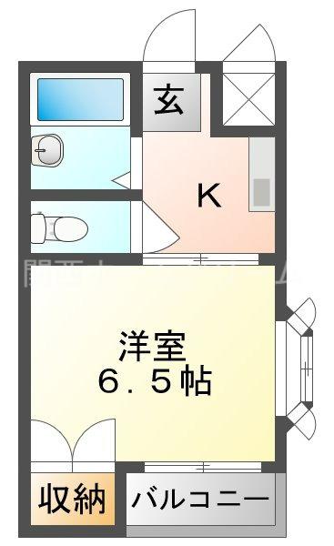 ハイツオークス(1K/2階)の間取り写真