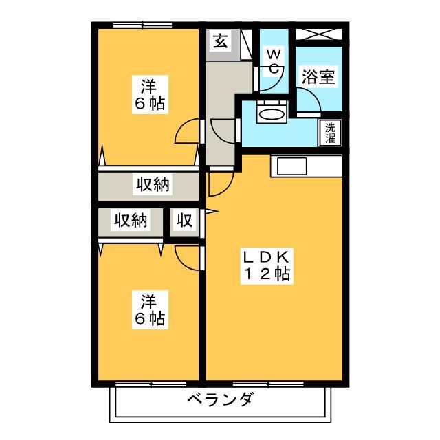 SAVOYCOURT(2LDK/2階)の間取り写真