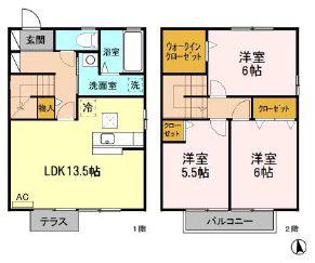 ブロッサムヒルズ(3LDK/1階)の間取り写真