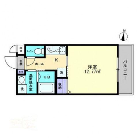 LAVITA扇町(1K/1階)の間取り写真