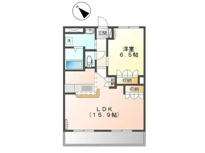 ア・ピアチューレ(1LDK/2階)の間取り写真