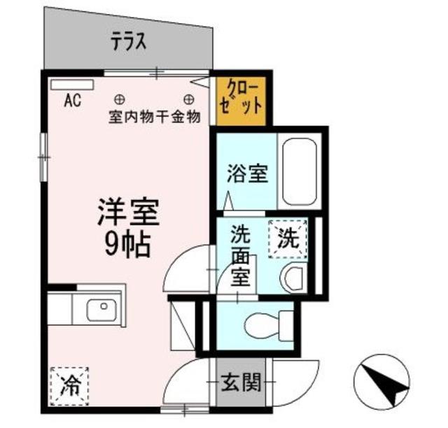 オット・ラルゴ(ワンルーム/1階)の間取り写真