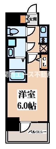 S-RESIDENCE高井田BELETA(1K/10階)の間取り写真