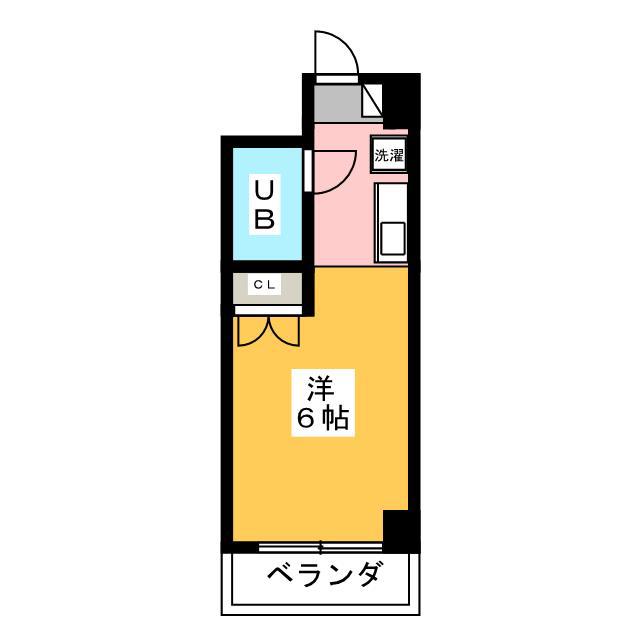 スプリーム横浜(ワンルーム/4階)の間取り写真