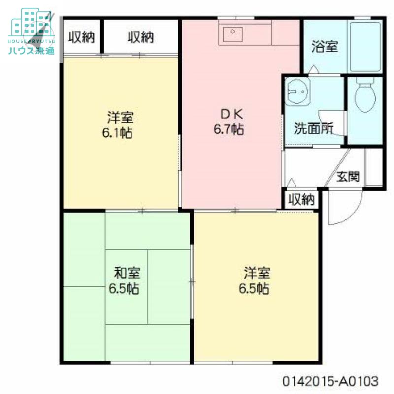 ディアス木場(3DK/1階)の間取り写真