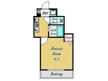 ルミエール備後町(1K/5階)の間取り写真