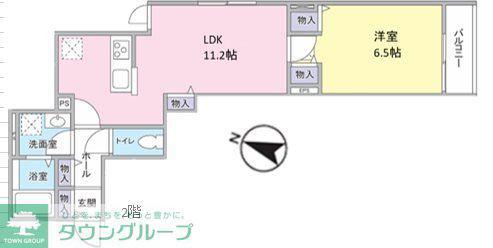 YSジュピター(1LDK/1階)の間取り写真