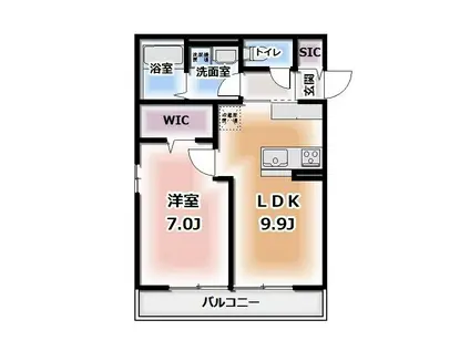 HEIMMAISON中田本町C(1LDK/2階)の間取り写真