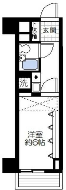 エトワール山下(1K/2階)の間取り写真