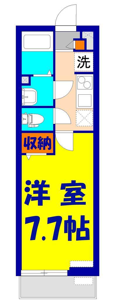 YUME 3(1K/3階)の間取り写真