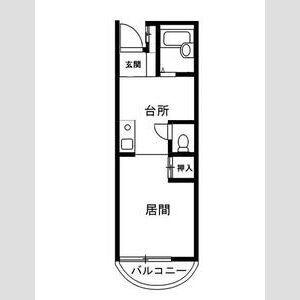 コスモ78(1K/1階)の間取り写真