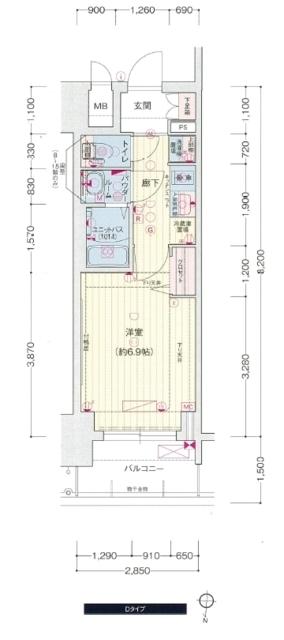 プレサンスTHE久屋大通レジェンド(1K/13階)の間取り写真