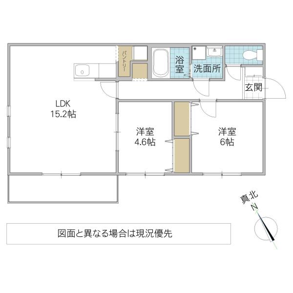 ピュアリティ柏の葉(2LDK/3階)の間取り写真