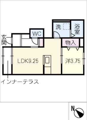 リーブルファイン則武II(1LDK/1階)の間取り写真