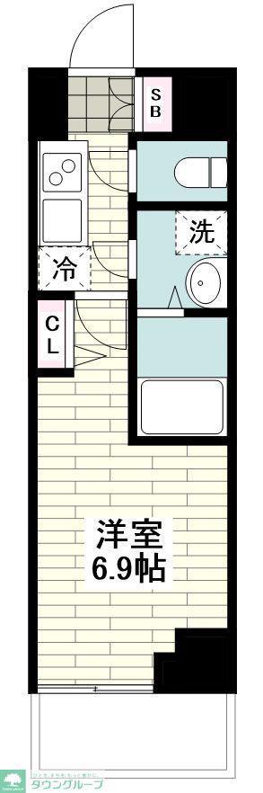 S-RESIDENCE横濱吉野町(1K/6階)の間取り写真