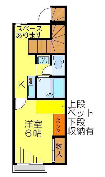 レオパレスSOLEIL総庭(1K/1階)の間取り写真