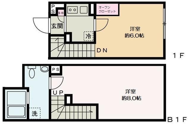 ラヴィーダ東長崎(1DK/1階)の間取り写真