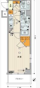 スカイコート板橋参番館(1K/2階)の間取り写真