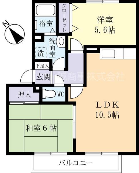 ソレジオOY(2LDK/2階)の間取り写真