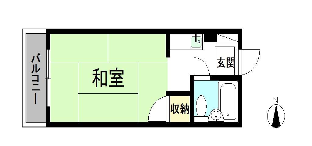木内ビル(1K/2階)の間取り写真