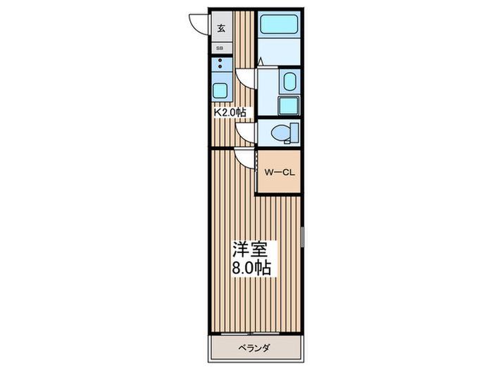 FUTUR MIRAKUMA(1K/3階)の間取り写真