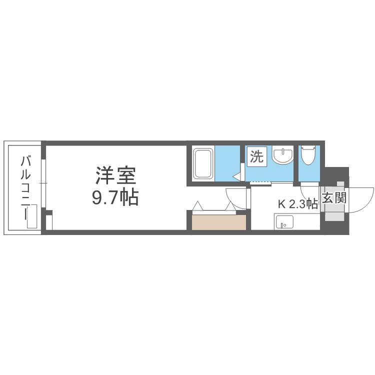 ロハナパレス(1K/2階)の間取り写真