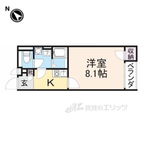 クレイノあさがお(1K/2階)の間取り写真