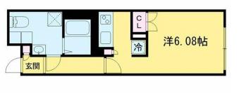 ザハウス祐天寺(ワンルーム/2階)の間取り写真
