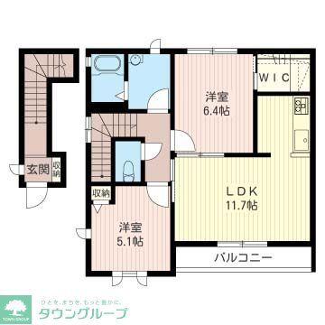 セレわらび山(2LDK/2階)の間取り写真