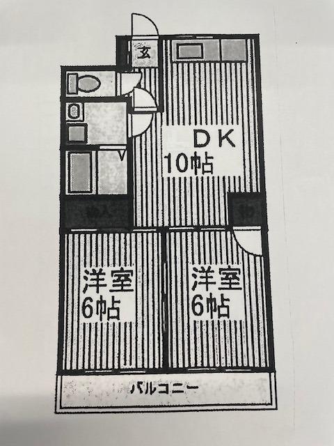 セントポール川口(2DK/2階)の間取り写真