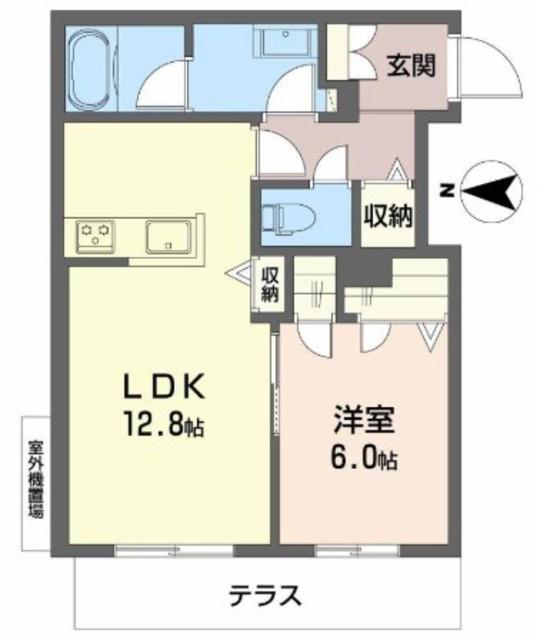 シャーメゾン静永(1LDK/1階)の間取り写真