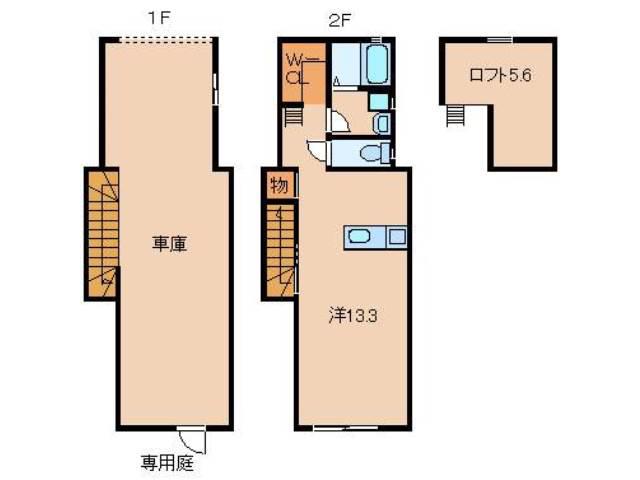 TINASHEII(ワンルーム/2階)の間取り写真